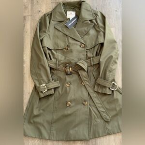 NEW (w/tags) URBAN REPUBLIC ARMY GREEN DOUBLE BREASTED TRENCH COAT(M)Retail:$129